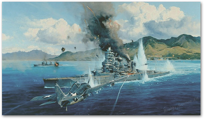 Attack on the Hiei - by Robert Taylor