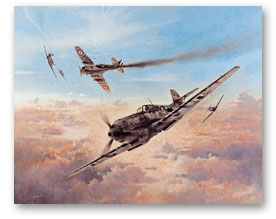 Birth of a Fighter Legend - original painting by Heinz Krebs