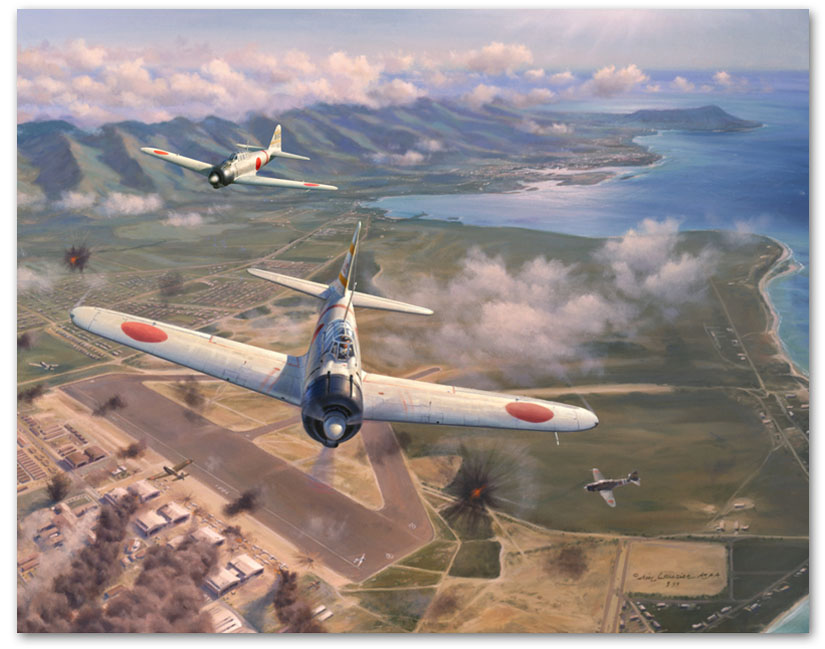 Hickham Field - Second Attack - by Jim Laurier