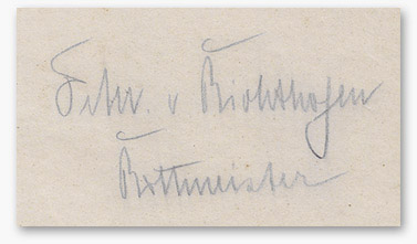 Richthofen signature