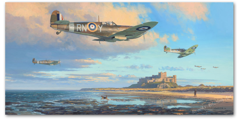 The Black Horse over Bamburgh - by Mark Postlethwaite