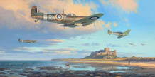 The Black Horse Over Bamburgh - by Mark Postlethwaite