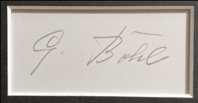Gustav Boehl signature