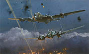 Lancaster Under Attack - by Robert Taylor
