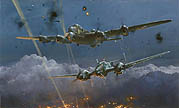 Lancaster Under Attack - by Robert Taylor