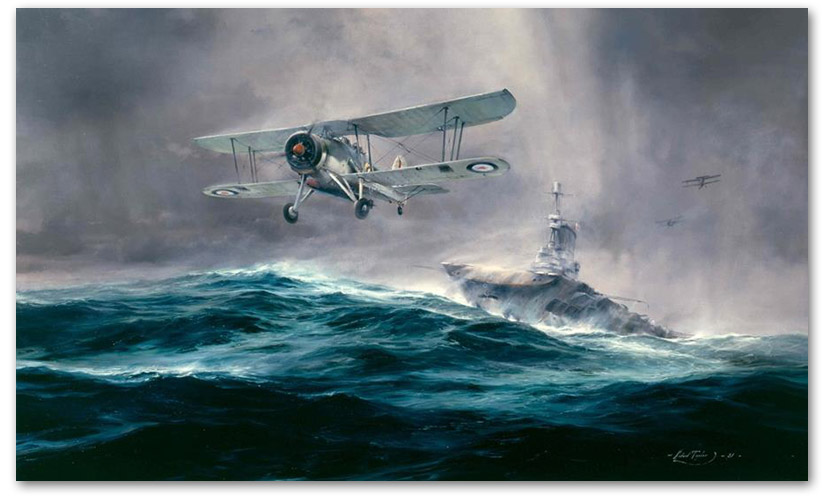 Launch Against the Bismarck - by Robert Taylor