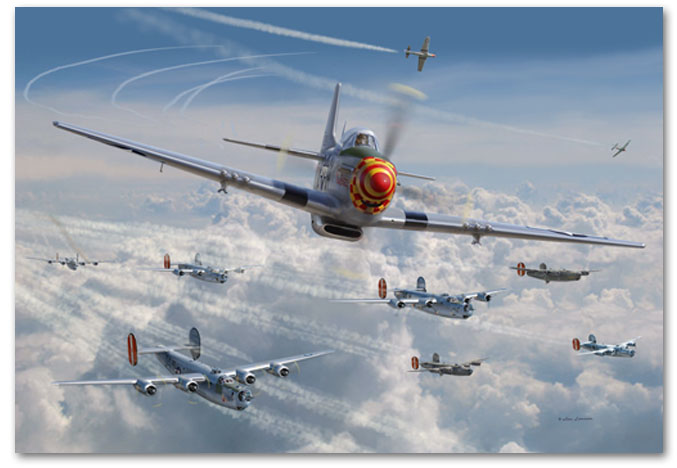 Mustang Escort - by Jim Laurier